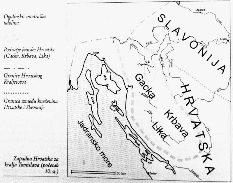 Zapadna Hrvatska poèetkom 10 st. za vrijeme kralja Tomislava